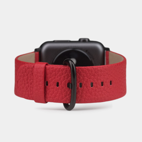Ремешок для Apple Watch 44/45/46 mm из кожи теленка, красного цвета