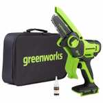 Цепная мини пила аккумуляторная 15см GD24CSMNX (без АКБ и ЗУ) 24В Greenworks