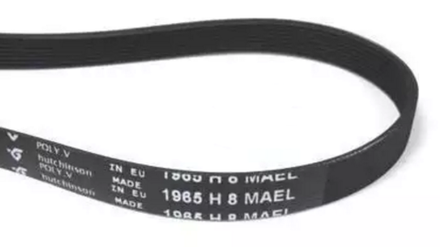 Ремень 1965 H8 Hutchinson для стиральной машины Whirlpool (Вирпул) 1967мм черный, белая надпись, см. BLH772UN