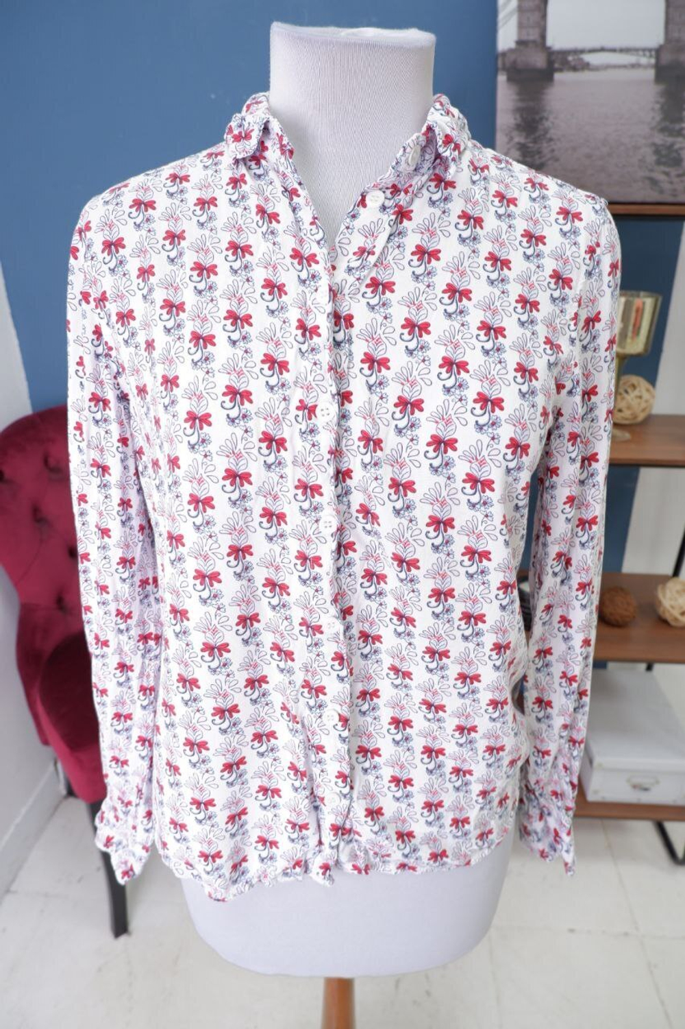 Рубашка Oodji с принтом 42 размер