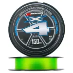 Шнур YGK X-Braid Braid Cord X4 150m Chartreuse #0.8, 0.148мм, 14lb, 6.3кг