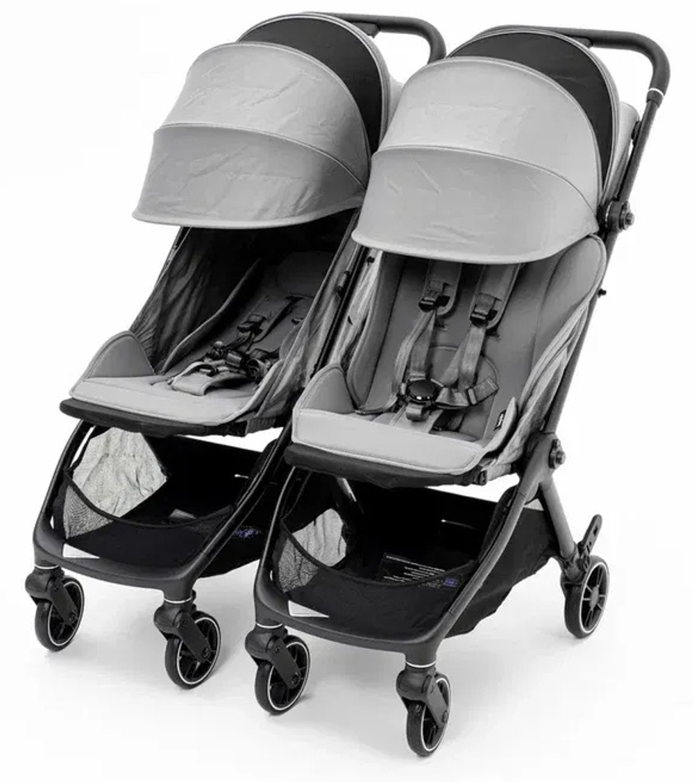 Коляска прогулочная для двойни Bumprider Connect.mini Grey