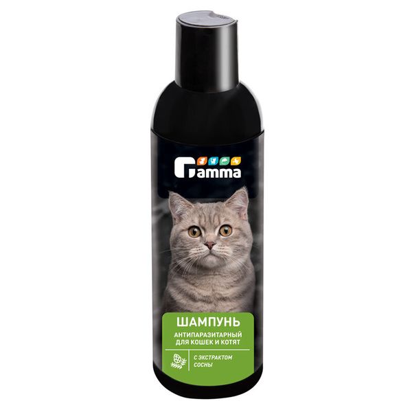 Шампунь антипаразитарный Gamma для кошек и котят с экстрактом сосны