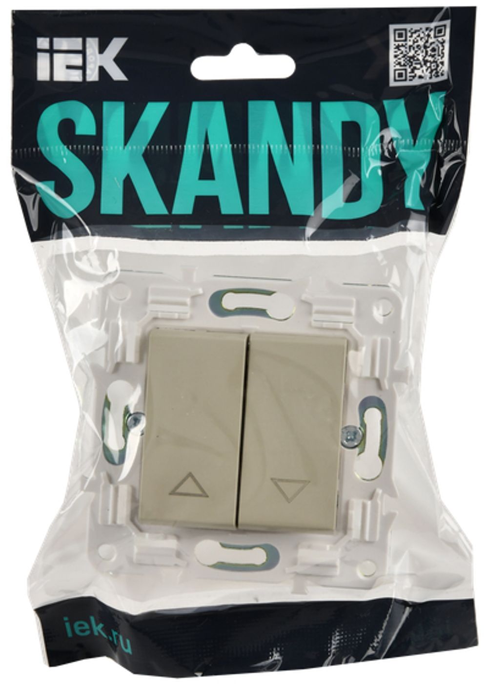 SKANDY Выключатель жалюзи 10А SK-V12B бежевый IEK