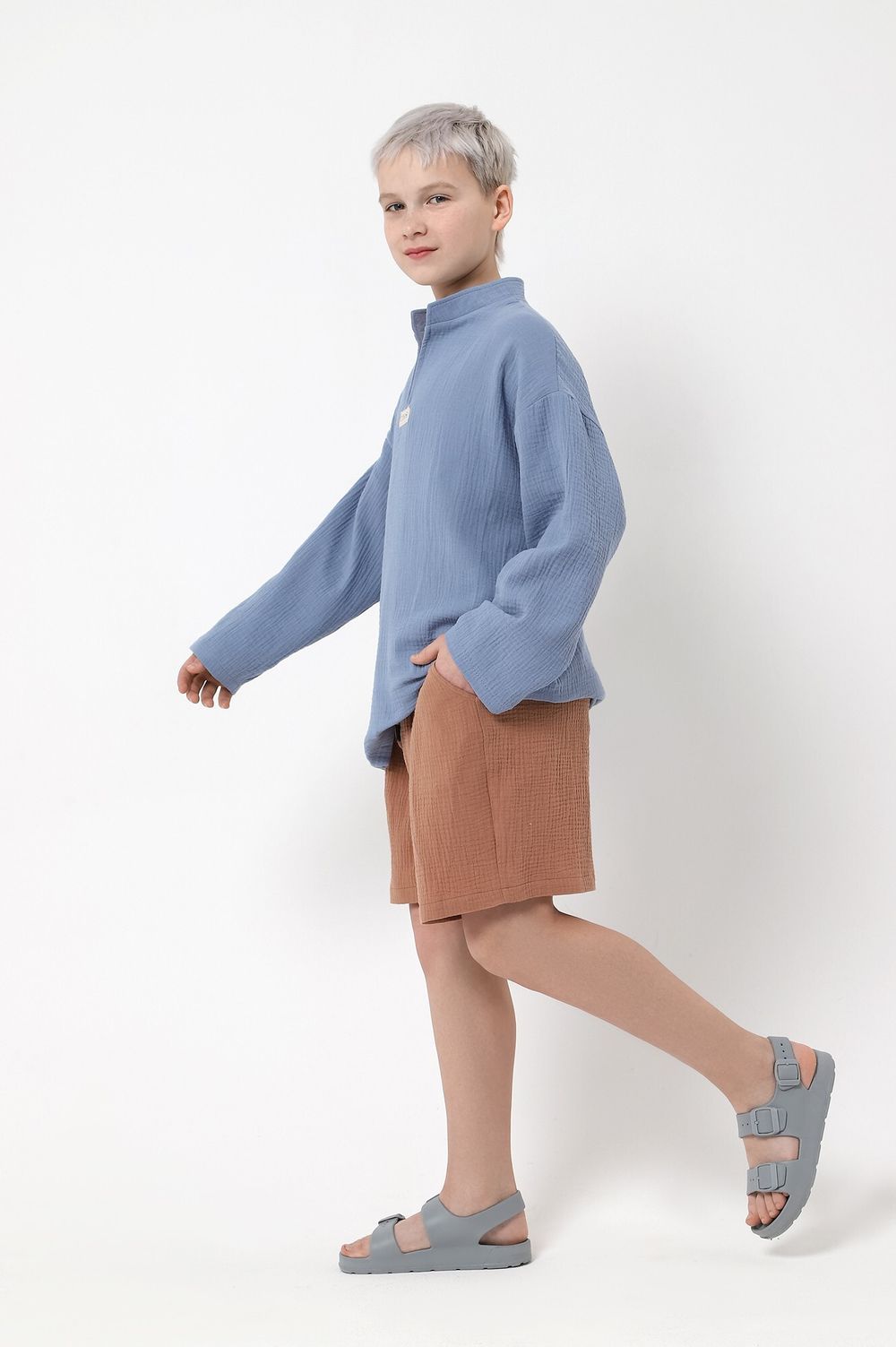 Джемпер для мальчика Баунти-2 Виотекс СЕРО-ГОЛУБОЙ