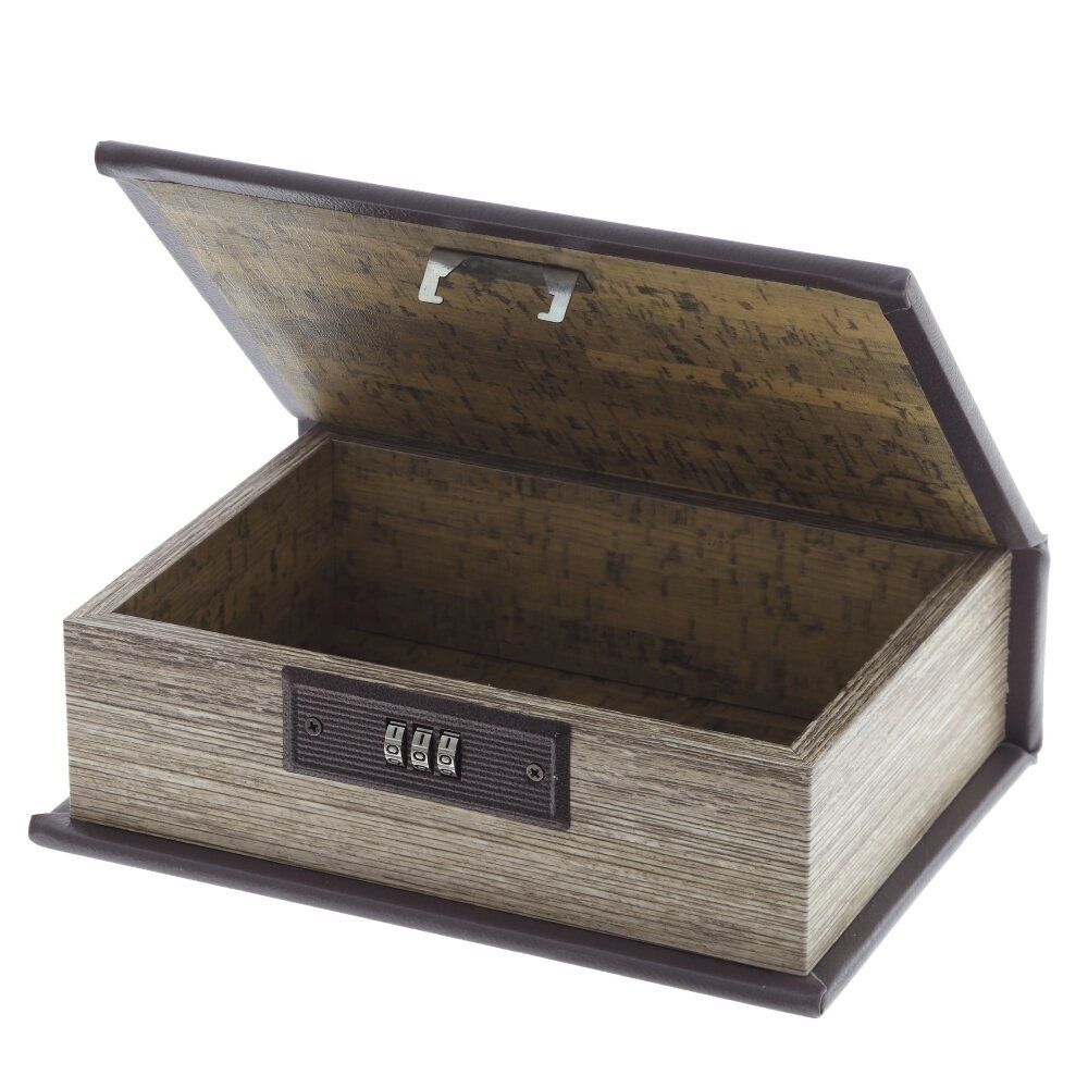 GAEM Шкатулка-книга с кодовым замком, L16 W6,5 H22 см