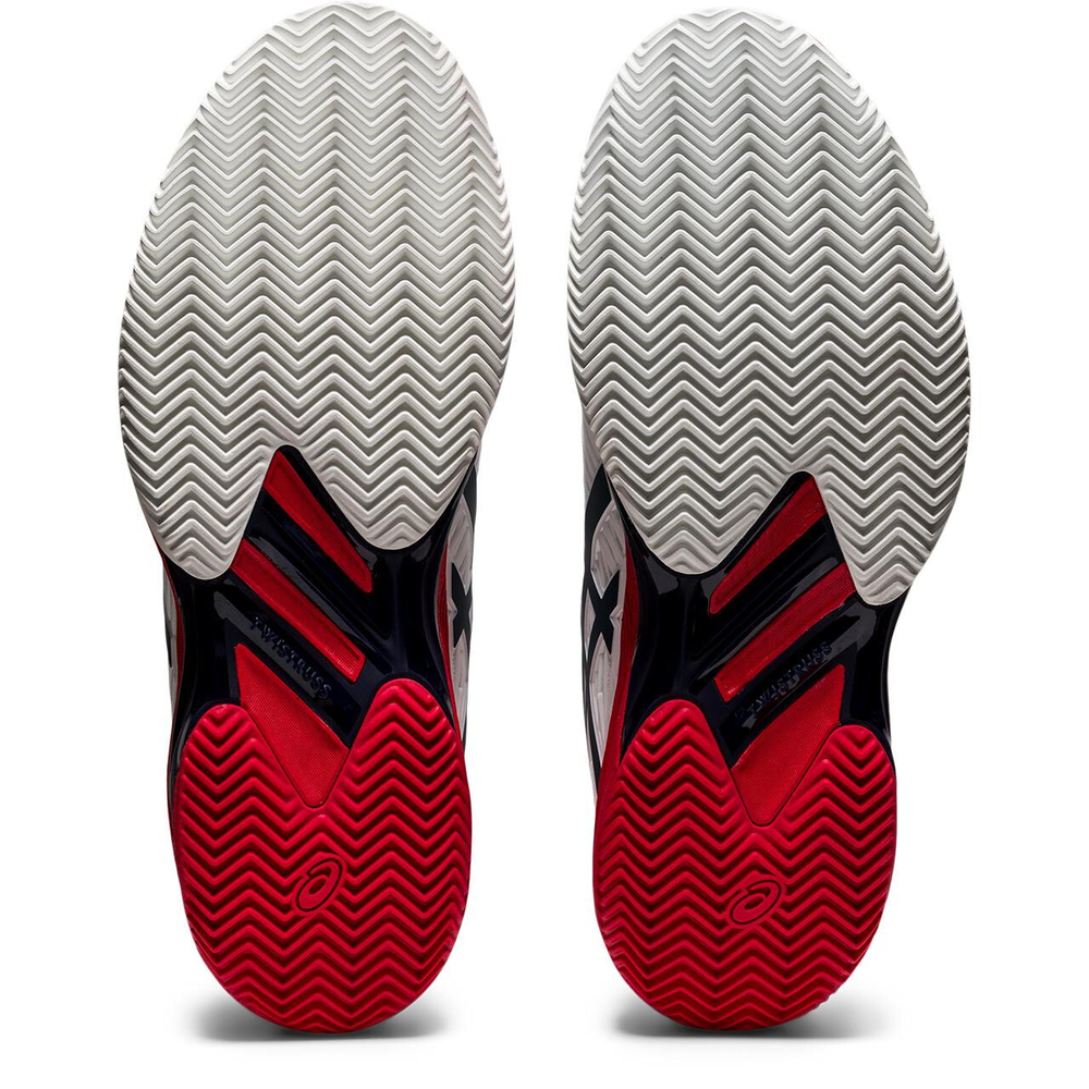 Мужские кроссовки теннисные Asics Solution Speed FF 2 Clay - white/makao blue