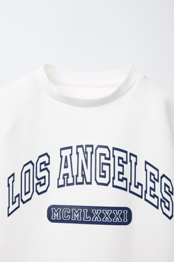 ZARA ФУТБОЛКА С НАШИВКАМИ, БЕЛЫЙ