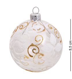 Элита НФШ-1444 Ел.украшение Шар «Белая роза» 80 мм