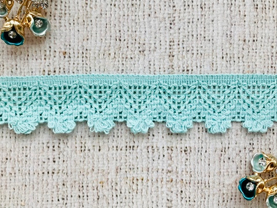 Кружево хлопковое/Тесьма вязаная, ш. 3 см.