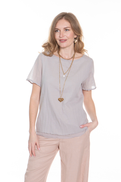 ФУТБОЛКА ИЗ ДВУХСЛОЙНОЙ ВУАЛИ