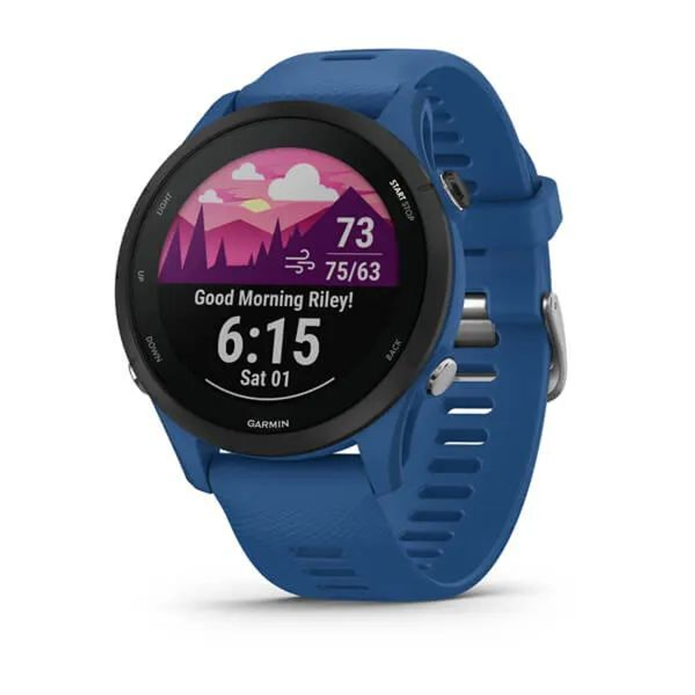 Смарт часы Garmin Forerunner 255 с синим ремешком