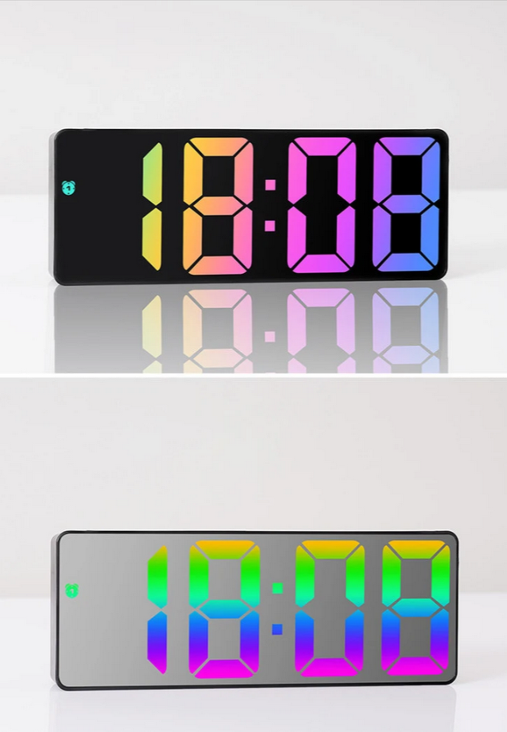 Часы настольные LED MIRROR GH0732 RGB свечение