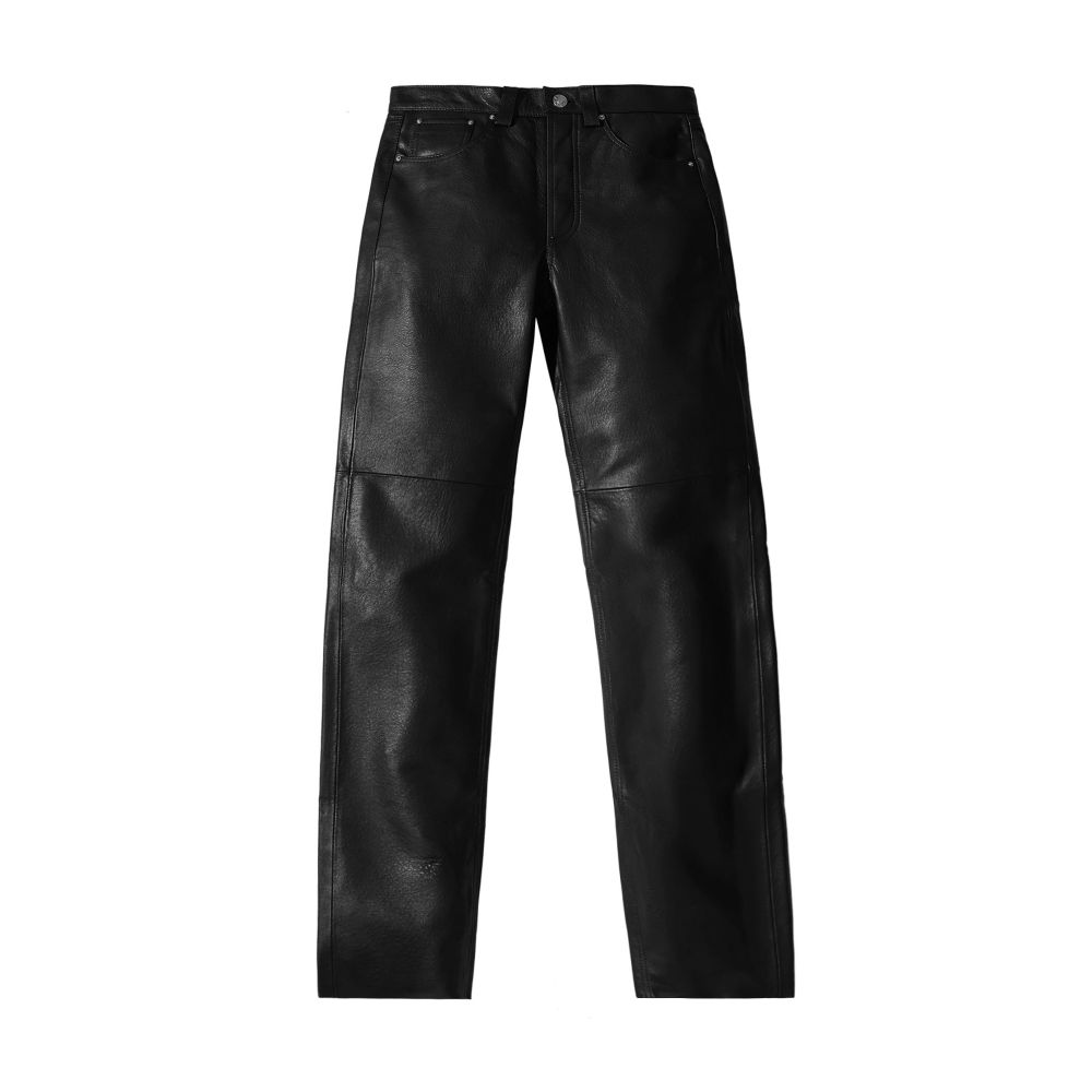 LEATHER CARGO PANTS