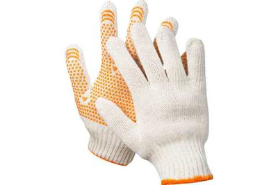 Перчатки STAYER RIGID, размер L-XL, перчатки трикотажные для тяжелых работ, х/б 7 класс, с ПВХ-гель покрытием (точка). 11404-XL