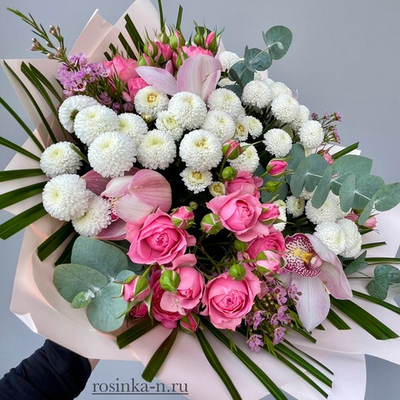 Букет Микс (Хризантема, Кустовая роза, Орхидея)