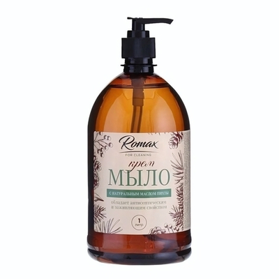 Крем-мыло с натуральным маслом пихты «ROMAX» 1л