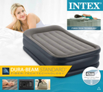 Кровать надувная Intex, 191х99х42 см, 64132NP, нас встроен, электр, флок, с ребрами жест, 136 кг