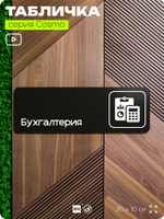 Табличка Бухгалтерия, 30х10 см, для офиса, кафе, магазина, паркинга, серия COSMO, Айдентика Технолоджи