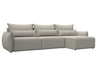 Диван угловой Лига-051 НПБ Лонг угол универсальный РОГОЖКА Амур 02 бежевый