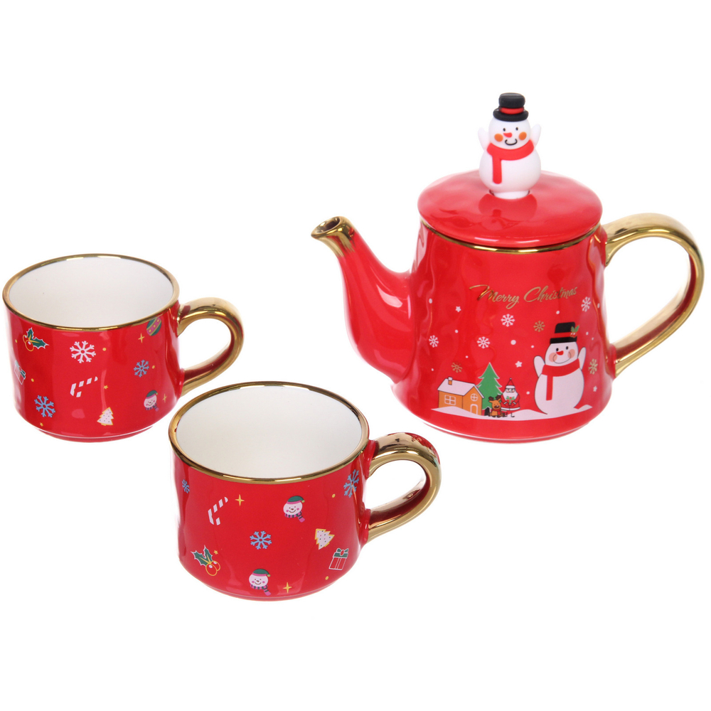 Набор чайный «Зимняя сказка» (Чайник 520мл+2кружки 200мл)
