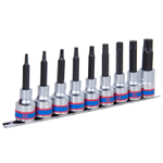 KING TONY (4119PR10) Набор торцевых насадок 1/2", TORX, Т20-Т60, 9 предметов