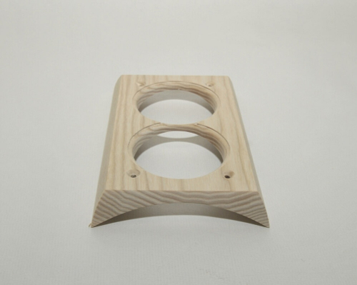 Накладка на бревно для розетки/ выключателя двойная