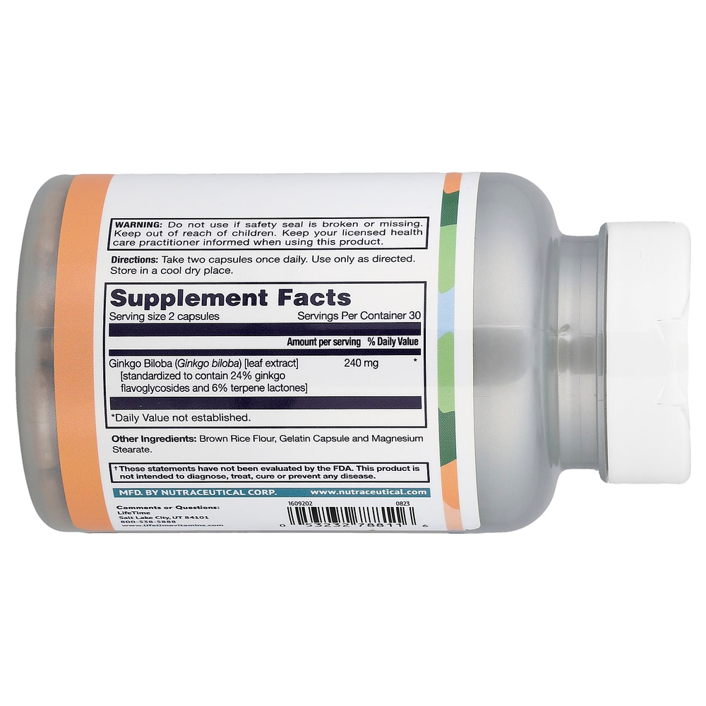LifeTime Vitamins, Поддержка здоровья мозга, 60 капсул