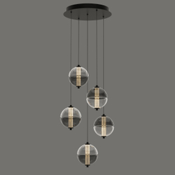 Подвесной светильник MD24022079-5A black/smoky