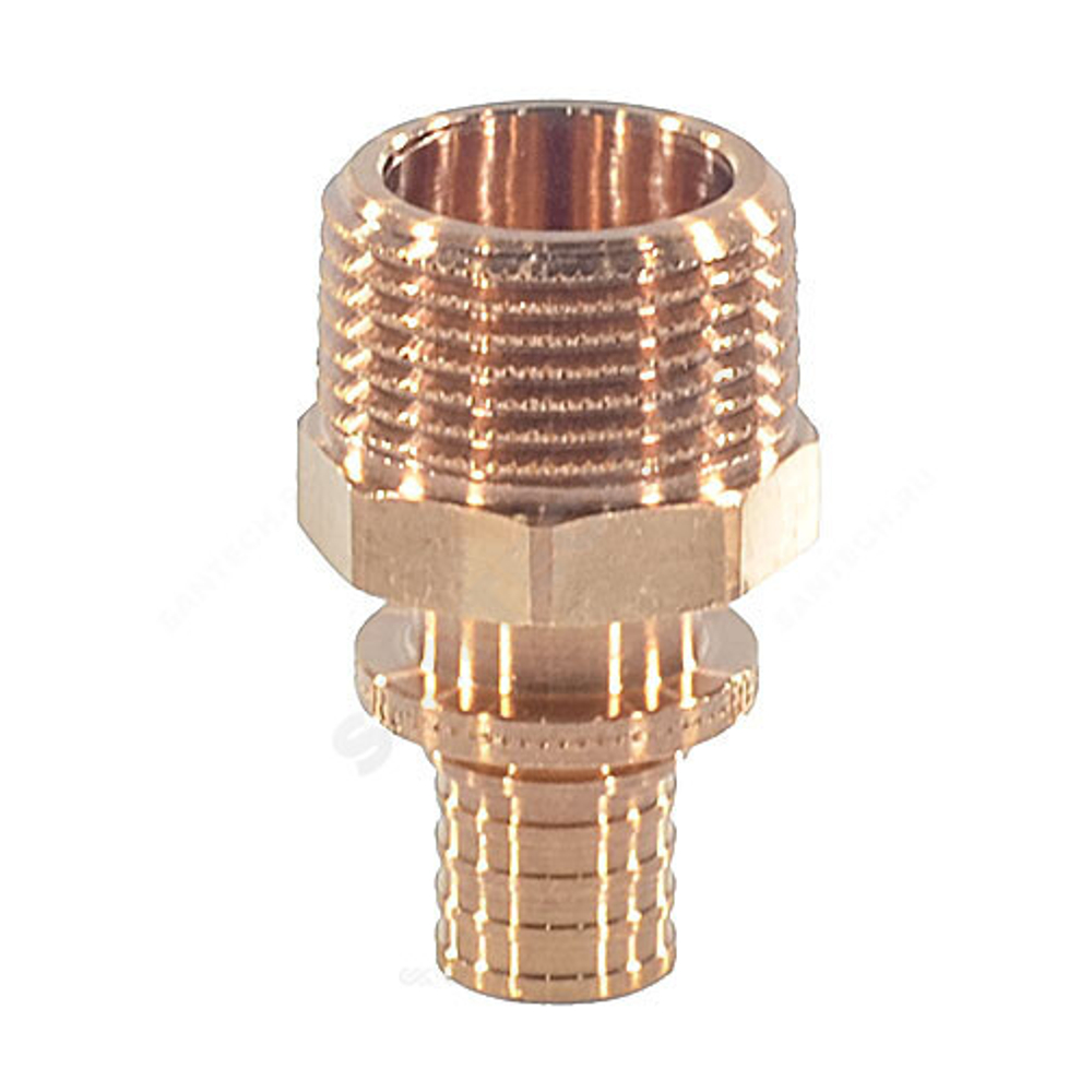 Муфта для PE-X труб аксиальная бронза Дн 16х3/4" НР RAUTITAN RX+ Rehau 14563121001 (13660501001)