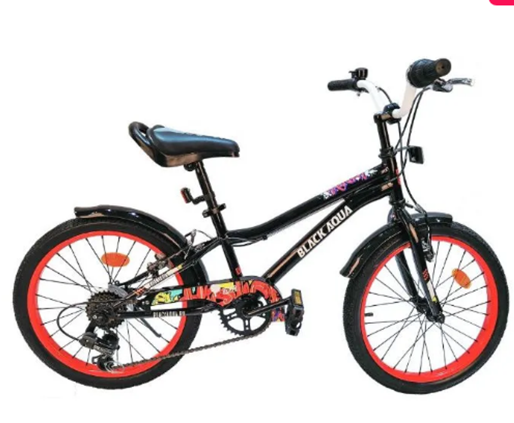 Велосипед Black Aqua Rainer 20" 6ск(черно-красный)