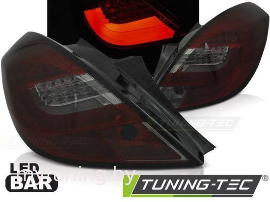 Задние фонари для Opel Corsa D 3D (06-14) LED Red Smoke