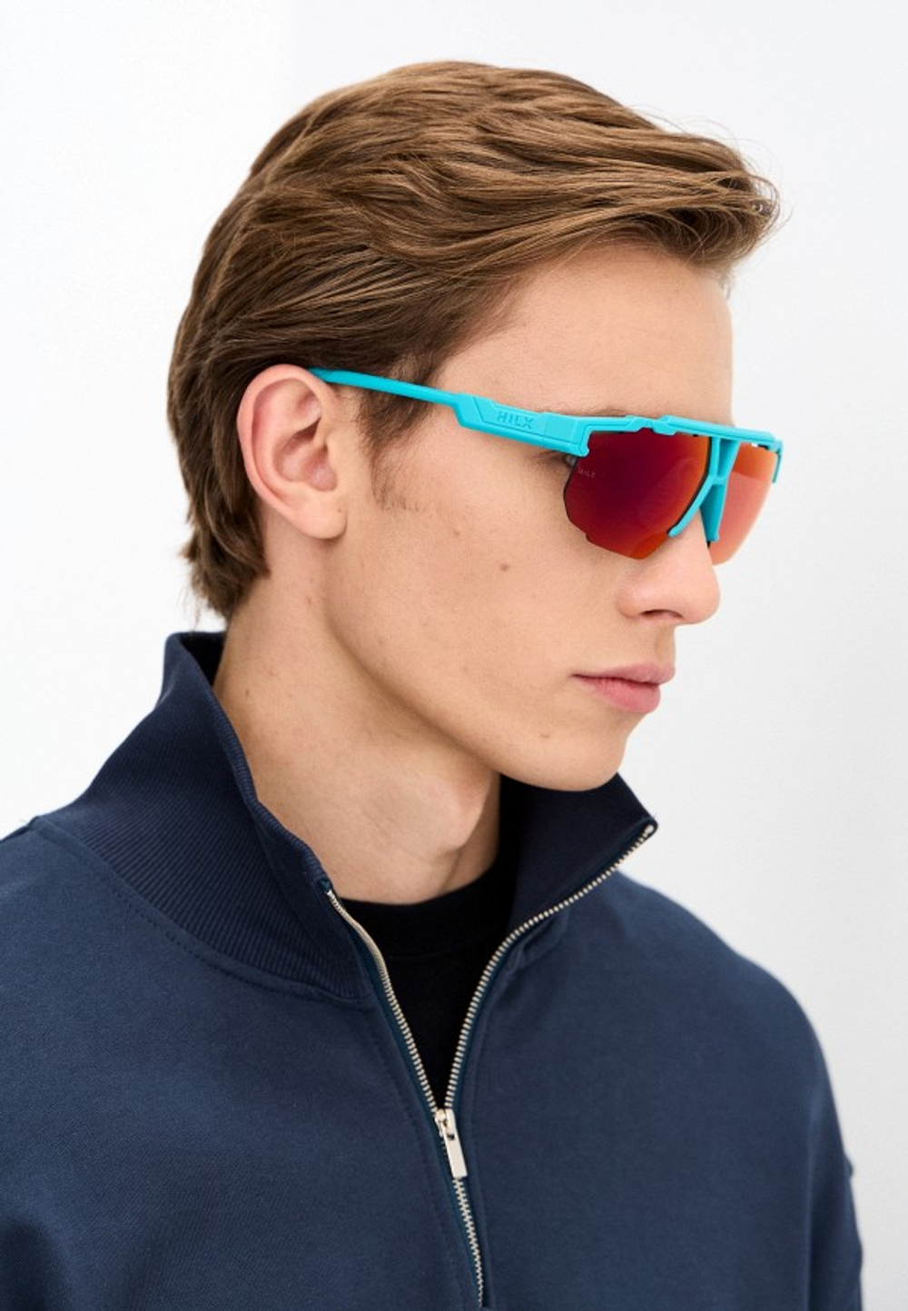 Спортивные очки HILX Specialist Matt Solid Sky Blue / Red Lens