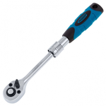 Ключ-трещотка телескопический 1/4", 150-200 мм, CrV, 72 зуба, с быстрым сбросом, хром Gross