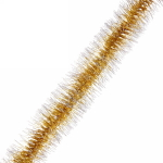 Мишура 2 м 7 см «Фонарик снежный», Золото/белый