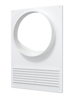 Площадка торцевая ПТПР фланец D130 решетка 180х250 пластик ERA