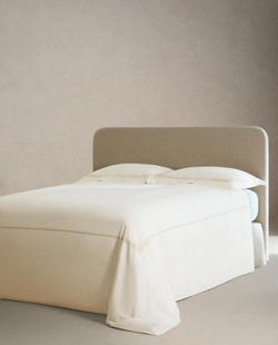 ZARA HOME ПОДОДЕЯЛЬНИК ИЗ САТИНА С ВЫШИВКОЙ (300 НИТЕЙ), ЗОЛОТОЙ