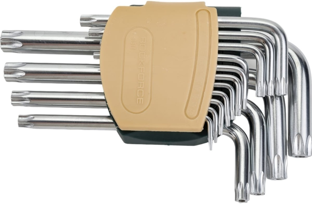 Набор ключей RF-5151 TORX Г-образных, 15пр. (Т6- Т10,Т15,Т20,Т25,Т27,Т30,Т40,Т45,Т50,Т55,Т60) в пластиковом держателе ROCKFORCE