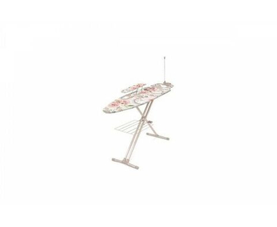 Доска гладильная напольная с розеткой для парогенератора и утюга Товары для глажки Nika Ника -9 складная широкая 122 * 40 см Доброе утро АРТ Н9/14