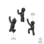 Набор крючков buddy, черный, 3 шт.