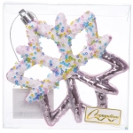 Елочная игрушка «Зимняя снежинка» 10*1*12 см, розовый