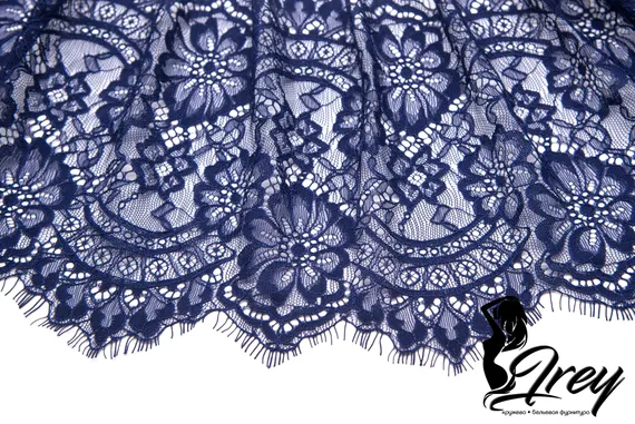 01-39 Кружево шантильи 20 см, темно-синий
