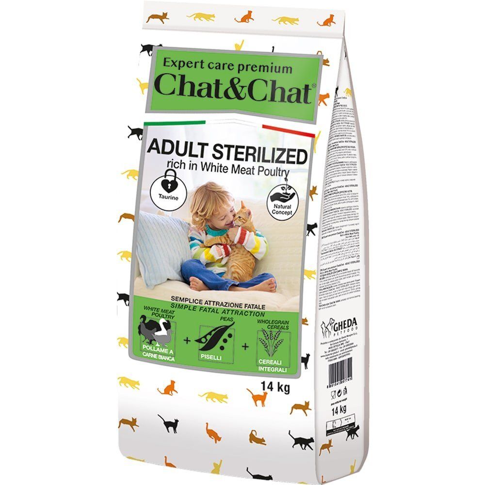 Сухой корм Chat&amp;Chat Expert Premium белое мясо птицы для стерилизованных кошек 14 кг