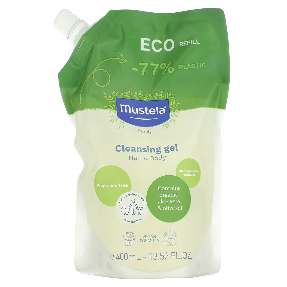 Mustela, Очищающий гель, для волос и тела, 400 мл (13,52 жидк. унц.)