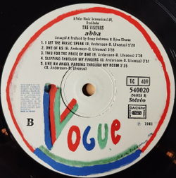 Винтажная виниловая пластинка LP АББА ABBA The Visitors (France 1981) Head Over Heels