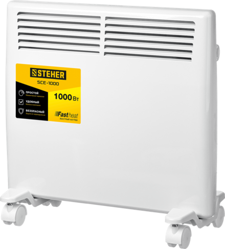 Обогреватель электрический Steher конвектор 15м, 1кВт