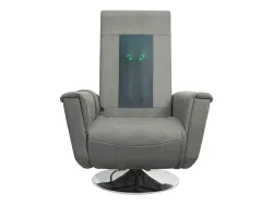 Массажное кресло реклайнер с подъемом FUJIMO ORLANDO F3004 VEF Mouse,  Ivory, Smokie