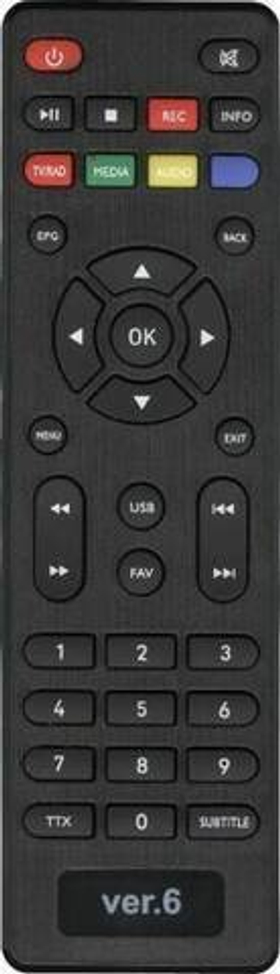 Пульт  ПДУ-6 (VER.6) для DVB-T2 ресивера