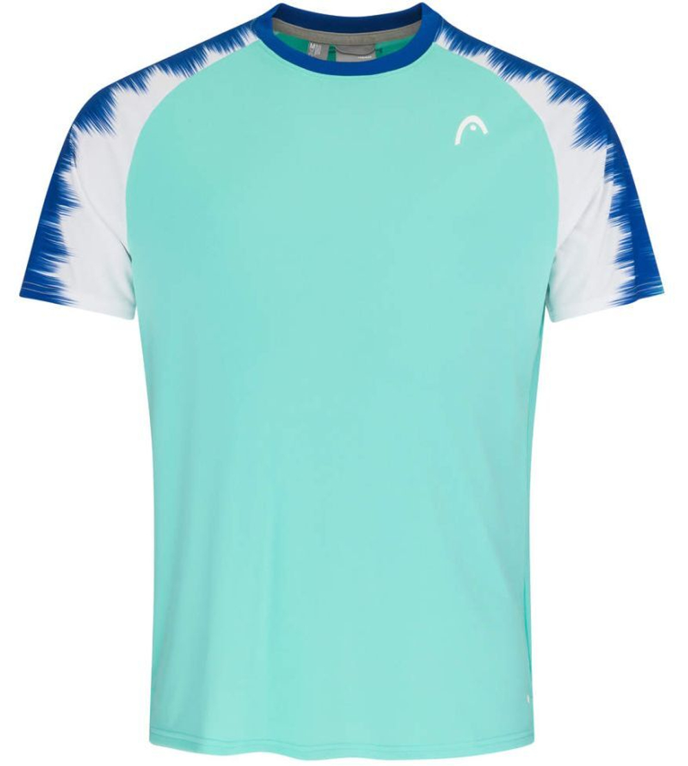 Мужская теннисная футболка Head Topspin T-Shirt - turquoise/print vision