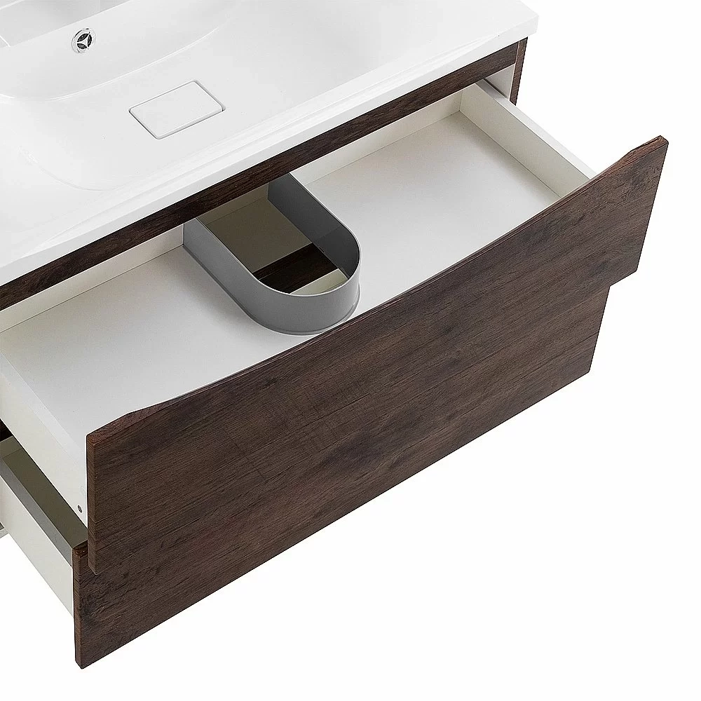 Тумба с раковиной Belbagno MARINO 80 2C-SO/BB800/450-LV-MR-PR Rovere Moro